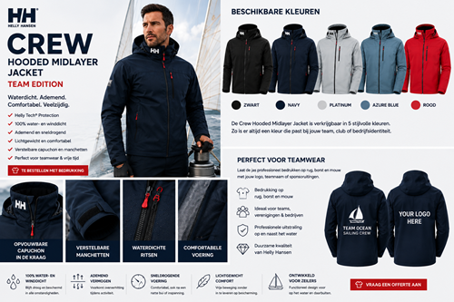 Helly Hansen Crew Hooded Midlayer Jacket - Team Edition-3