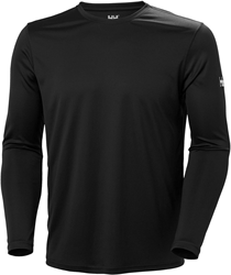 Helly Hansen Tech Crew Long Sleeve - Ebony - Heren