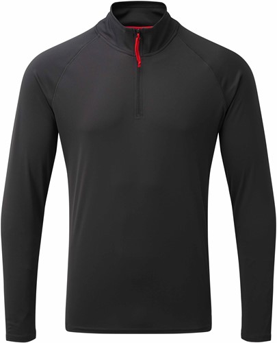 Gill Men's UV Tec LS Zip Tee Charcoal S