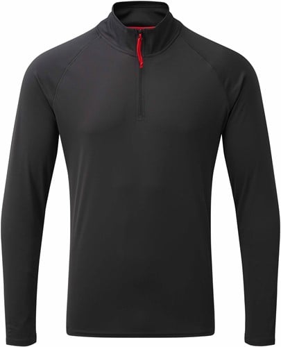 Gill Men's UV Tec LS Zip Tee Charcoal XL