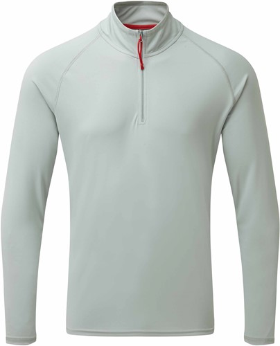 Gill Men's UV Tec Long Sleeve Zip Tee Medium Grey XL