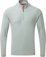 Gill Men's UV Tec Long Sleeve Zip Tee Medium Grey XS