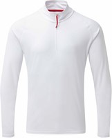 Gill Men's UV Tec Long Sleeve Zip Tee White XS